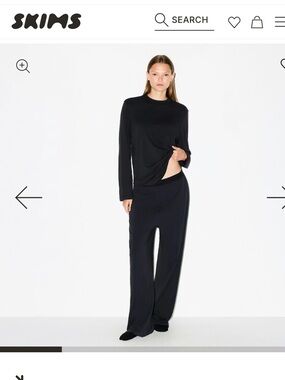 SKIMS Boyfriend Loose Pant NWT in Onyx, Size Medium